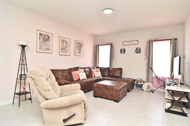 living room with a healthy amount of sunlight