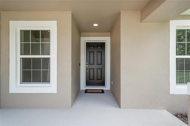 view of doorway to property