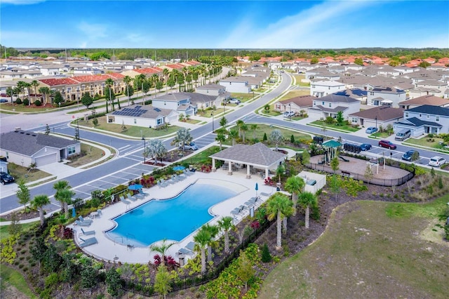 drone / aerial view featuring a residential view