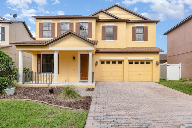 view of front of house featuring a garage