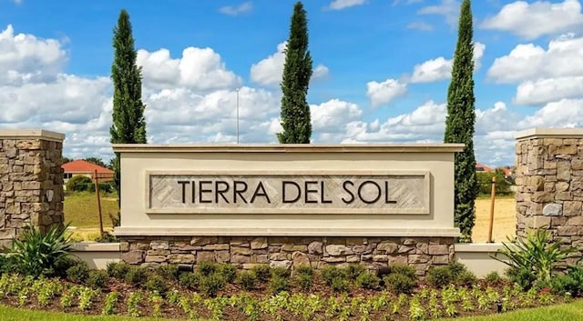 view of community sign