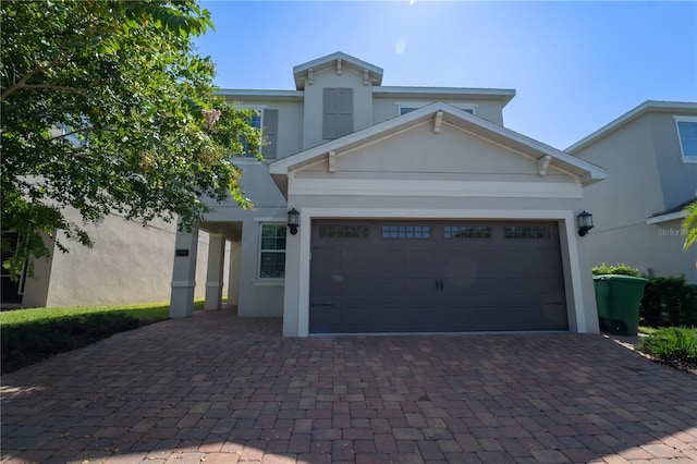 view of front facade with a garage