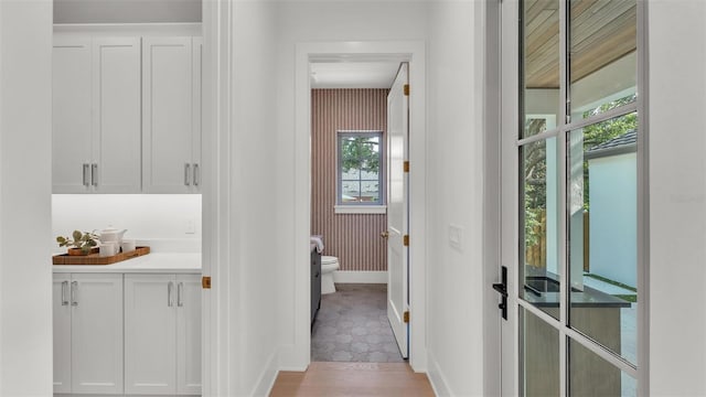 hallway with baseboards