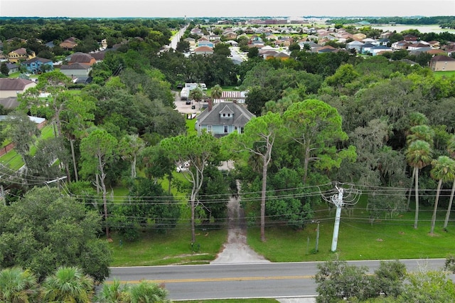 aerial view with a residential view