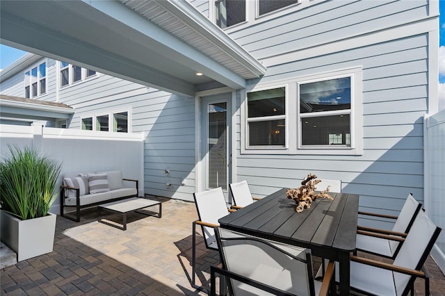 view of patio / terrace with an outdoor hangout area