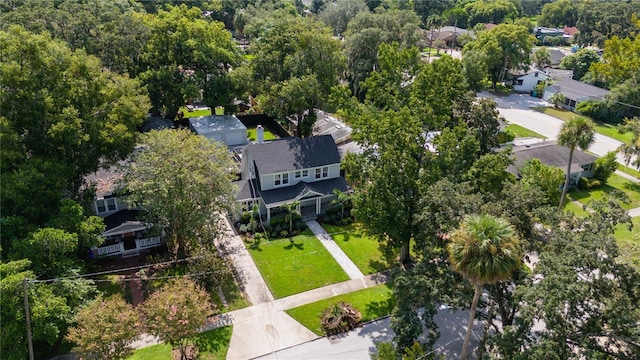 drone / aerial view featuring a residential view