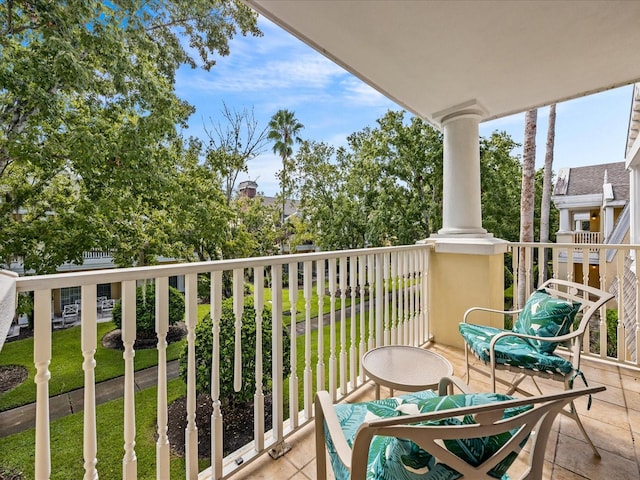 view of balcony