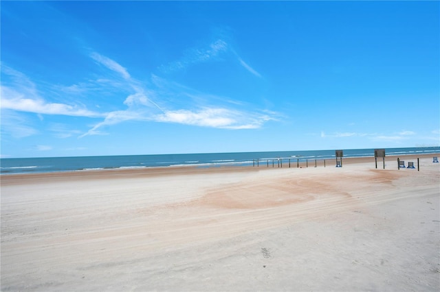 view of water feature featuring a view of the beach