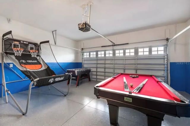 game room featuring billiards