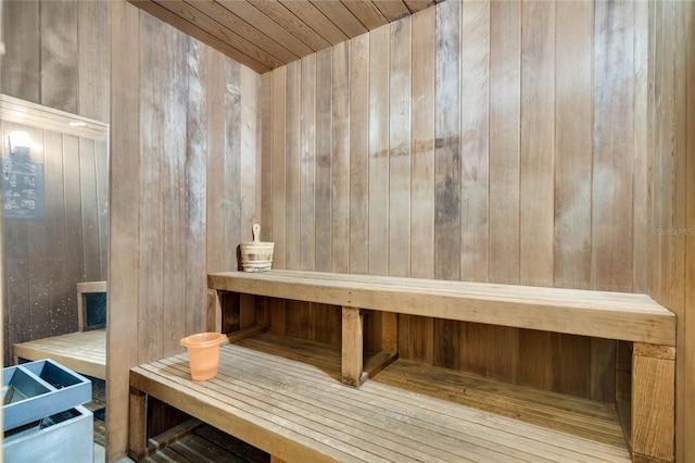 236 Peppertree Ct, Lake Mary, FL 32746 - relaxing sauna / steam room with wood walls and wooden ceiling