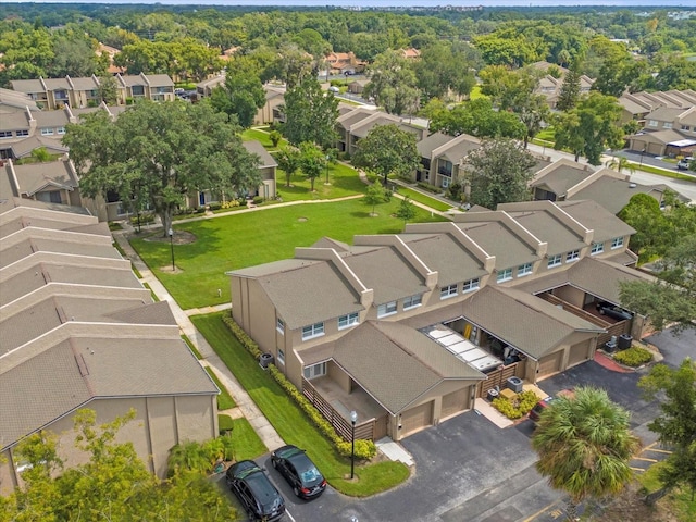 drone / aerial view featuring a residential view