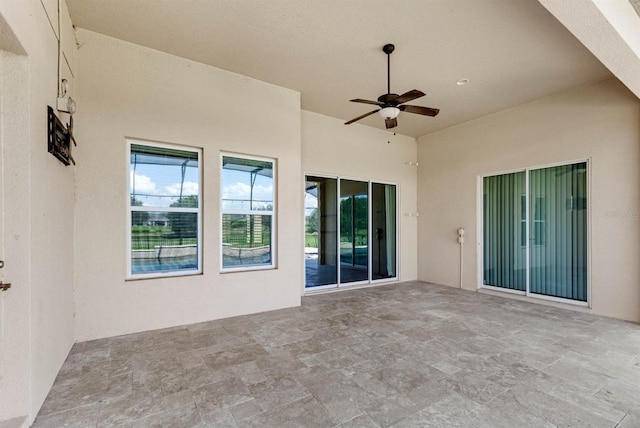 view of patio / terrace with ceiling fan