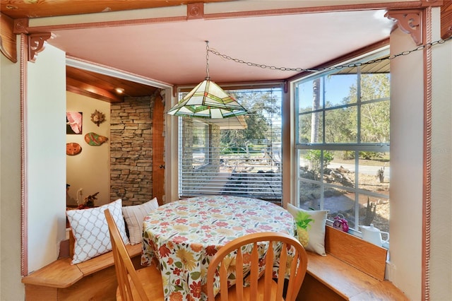 dining area featuring wood finished floors