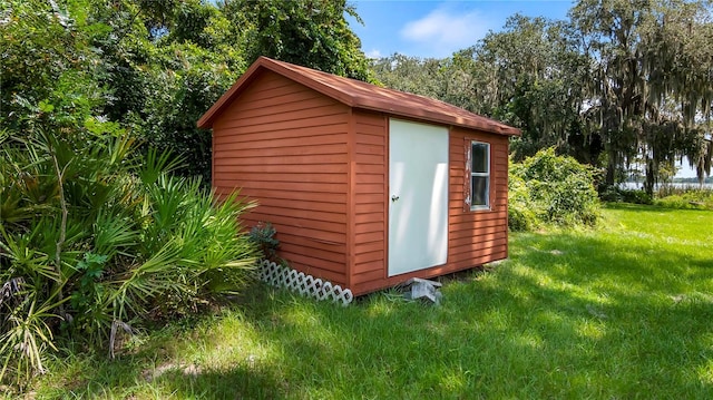 view of shed