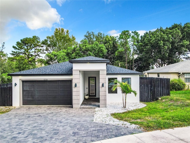 view of front of home featuring a garage