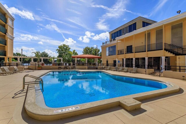 view of pool with a patio area