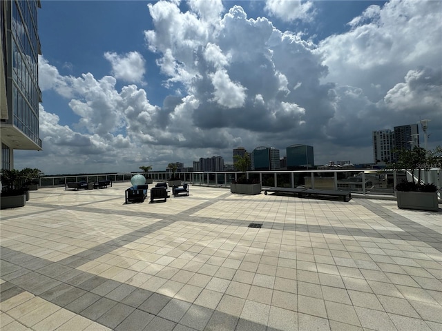 view of patio / terrace with a balcony