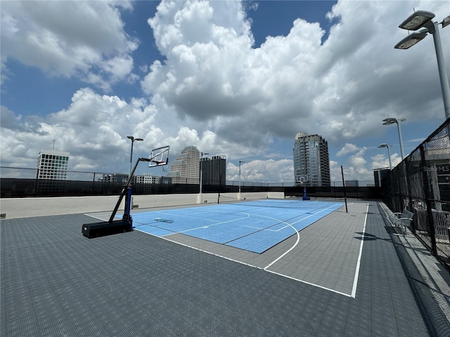 view of basketball court