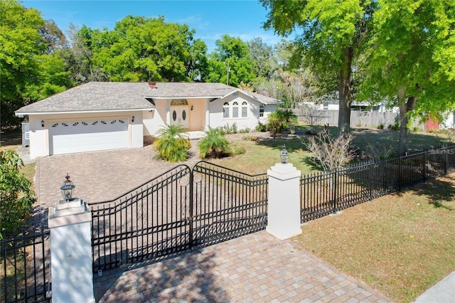 view of front of house featuring a garage