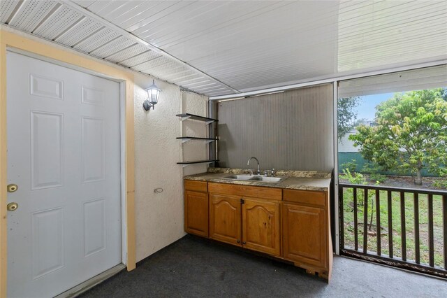 interior space featuring sink