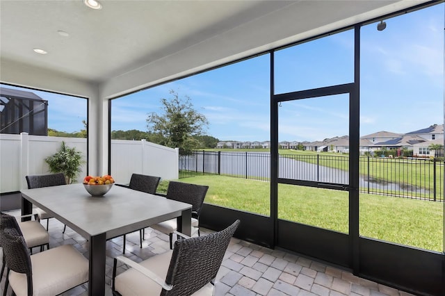 view of sunroom / solarium