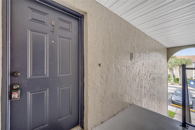 view of doorway to property