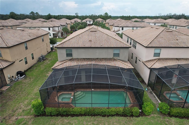 aerial view featuring a residential view