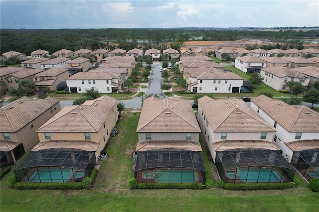 aerial view featuring a residential view