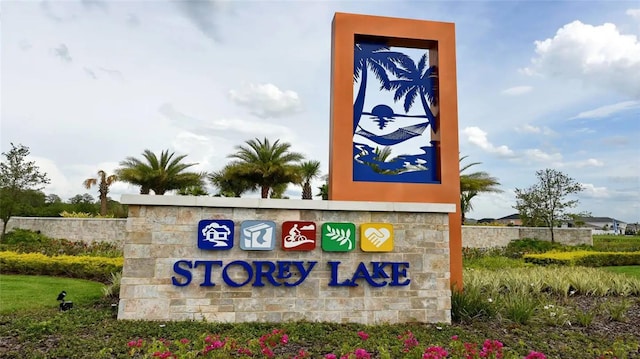 view of community sign