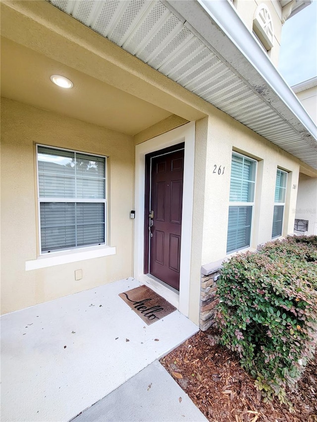 view of doorway to property