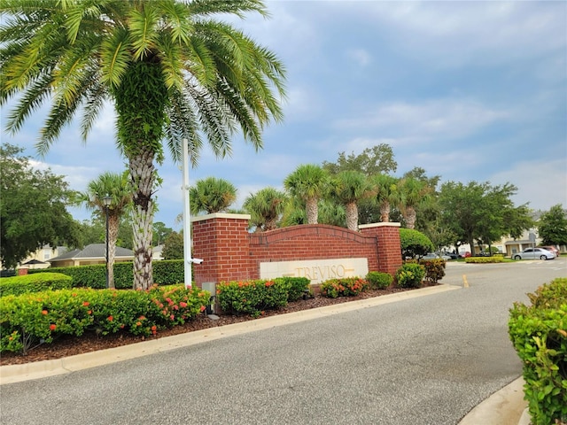 view of community sign