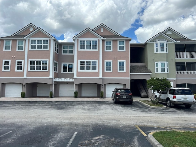 view of property featuring a garage