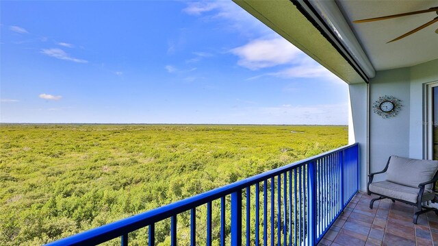 5300 S Atlantic Ave Unit 16-602, New Smyrna Beach, FL 32169 - balcony featuring ceiling fan