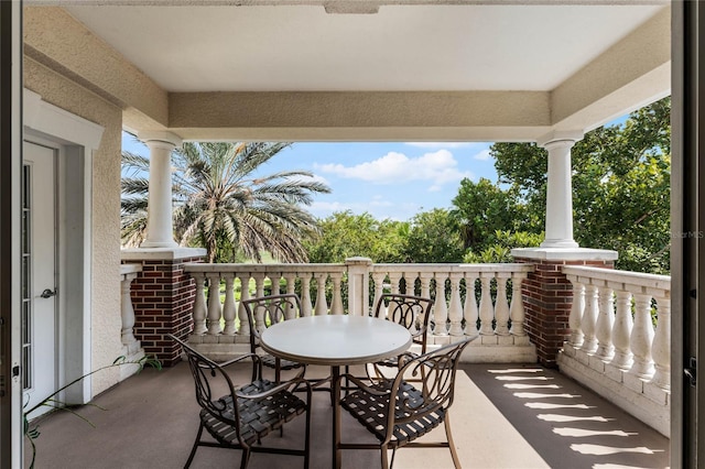 view of balcony