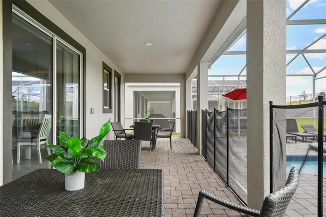 balcony featuring a patio