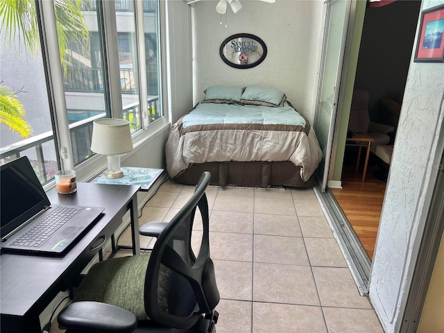 view of tiled bedroom