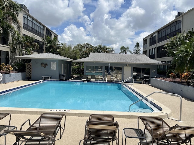 view of pool with a patio area