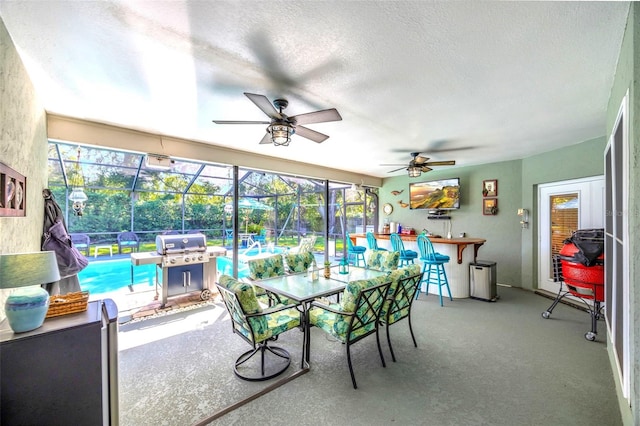 view of sunroom