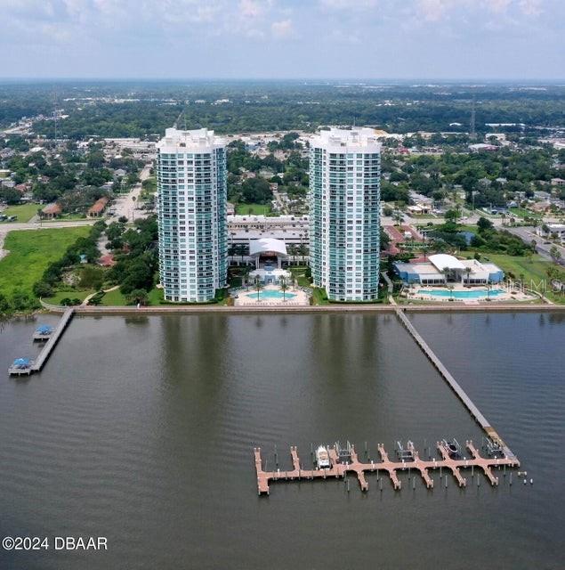 231 Riverside Dr Unit 101-1, Holly Hill, FL 32117 - bird's eye view of a large body of water