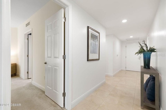 231 Riverside Dr Unit 101-1, Holly Hill, FL 32117 - hall with recessed lighting, baseboards, and light tile patterned flooring