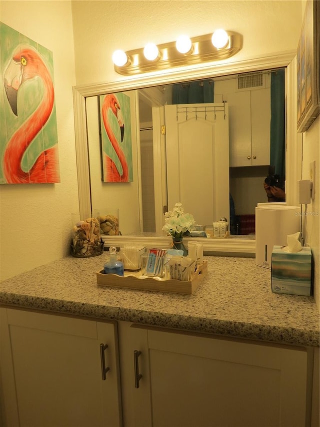 bathroom with visible vents and vanity