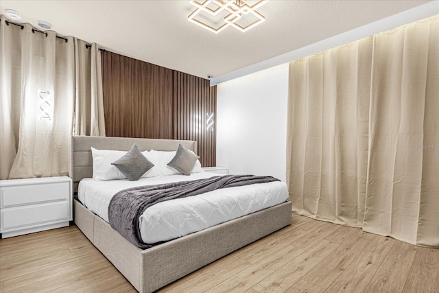 bedroom featuring light wood-type flooring