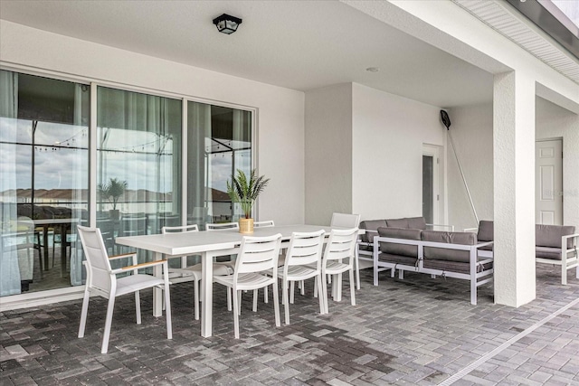 view of patio / terrace featuring an outdoor hangout area