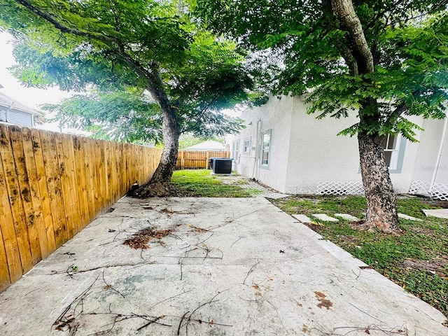 view of patio / terrace with central air condition unit