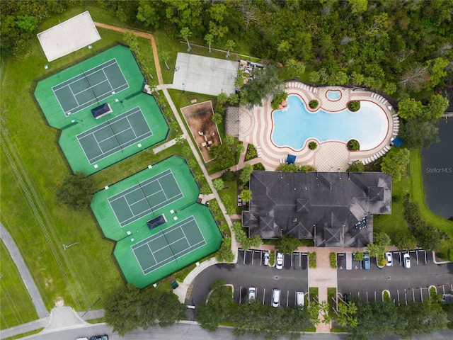 birds eye view of property