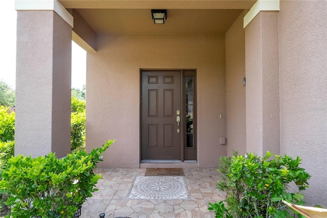 view of doorway to property