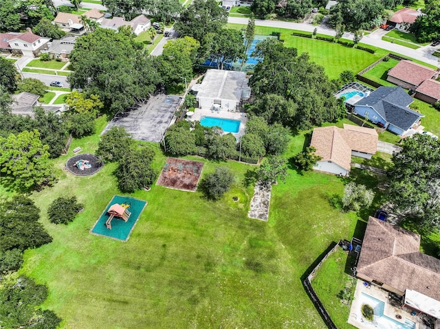 aerial view featuring a residential view