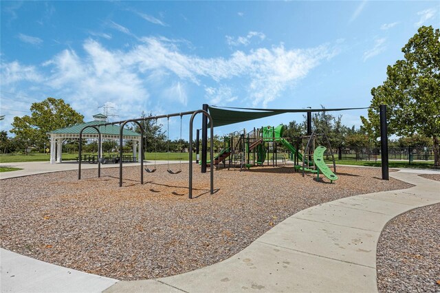 view of playground featuring a gazebo