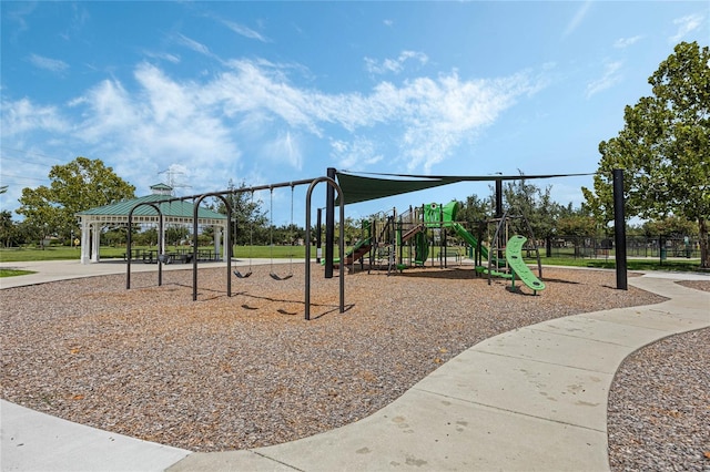 view of community jungle gym