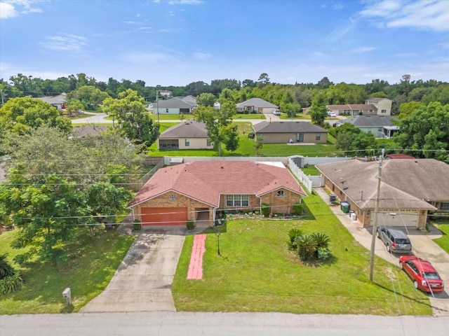 bird's eye view featuring a residential view